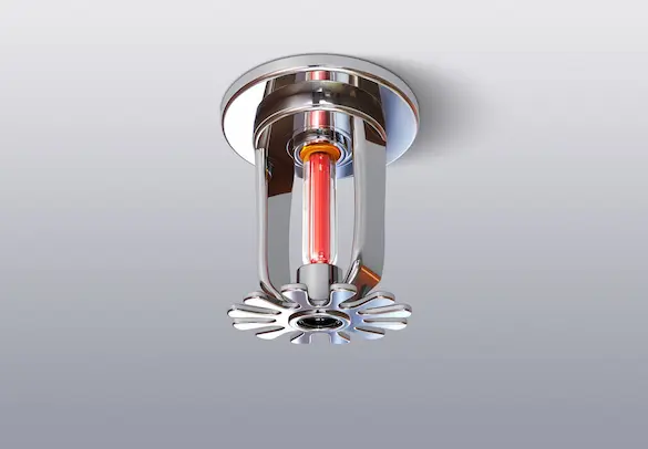 Stainless steel wall-mounted fire water sprinkler designed for efficient fire suppression in commercial and industrial spaces.