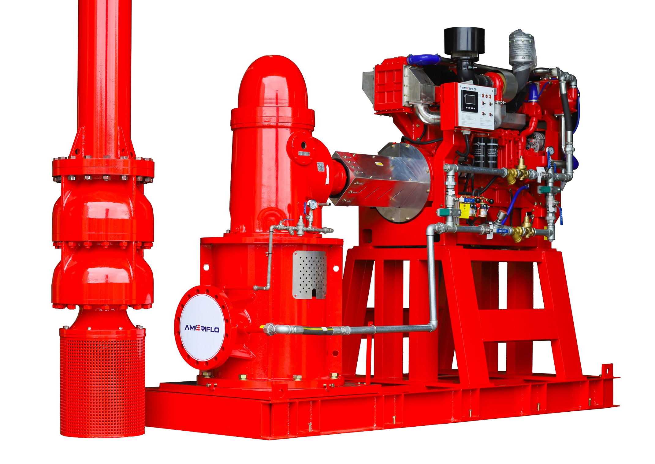 Ameriflo vertical turbine fire pump engineered for deep well and high-capacity fire protection systems