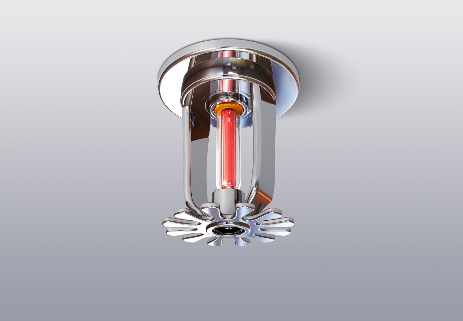 Stainless steel wall-mounted fire water sprinkler designed for efficient fire suppression in commercial and industrial spaces.