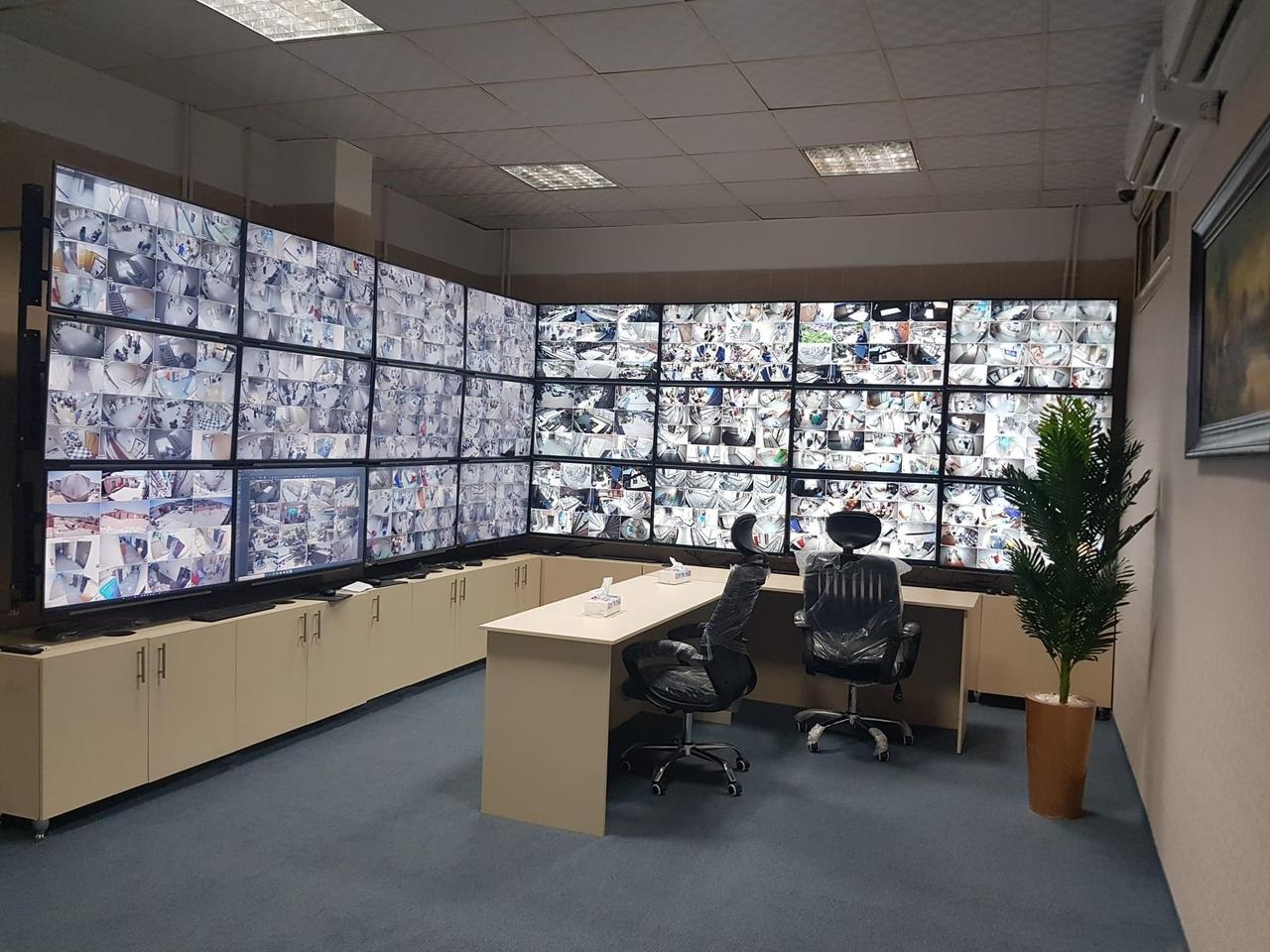 Surveillance security system in a CCTV surveillance control room in EALB